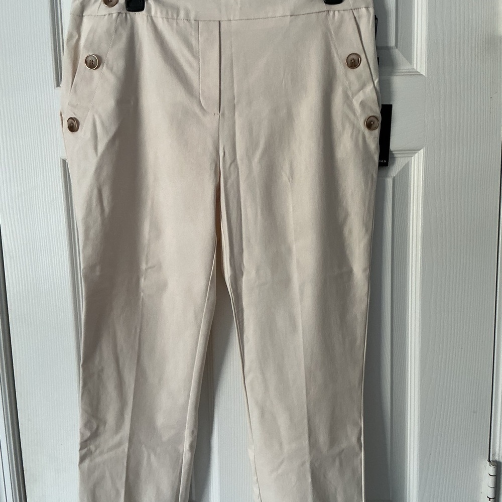 Jules & Leopold Pastel Pink Pull-On Slim Leg Crop Pants
